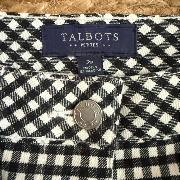 Talbots Size 2 Petite Black & White Gingham Skirt - Picture 2 of 6